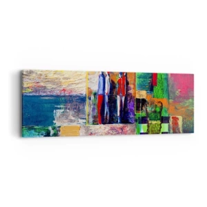 Tablou pe pânză - Relații și emoții - 90x30 cm