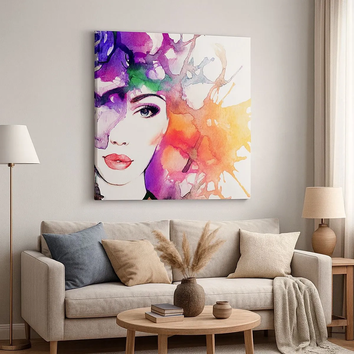 Tablou pe pânză - Cu capul în nori - 30x30 cm