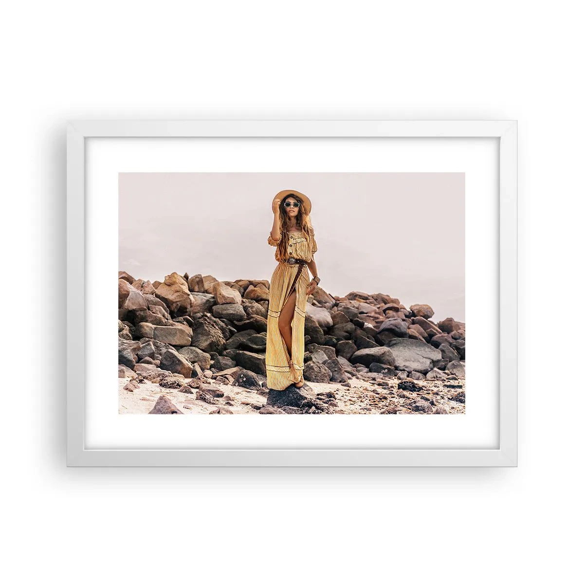 Poster în ramă albă - Magia pietrelor - 40x30 cm