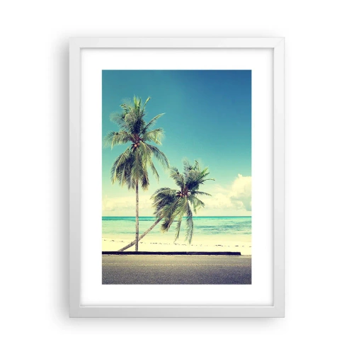 Poster în ramă albă - Să înceapă vacanța - 30x40 cm