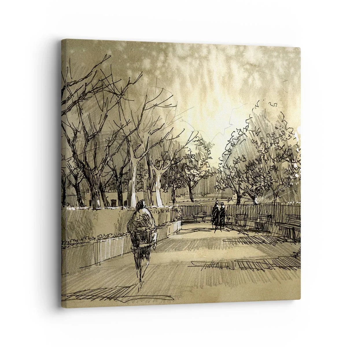 Tablou pe pânză - Un moment reținut cu pene - 30x30 cm