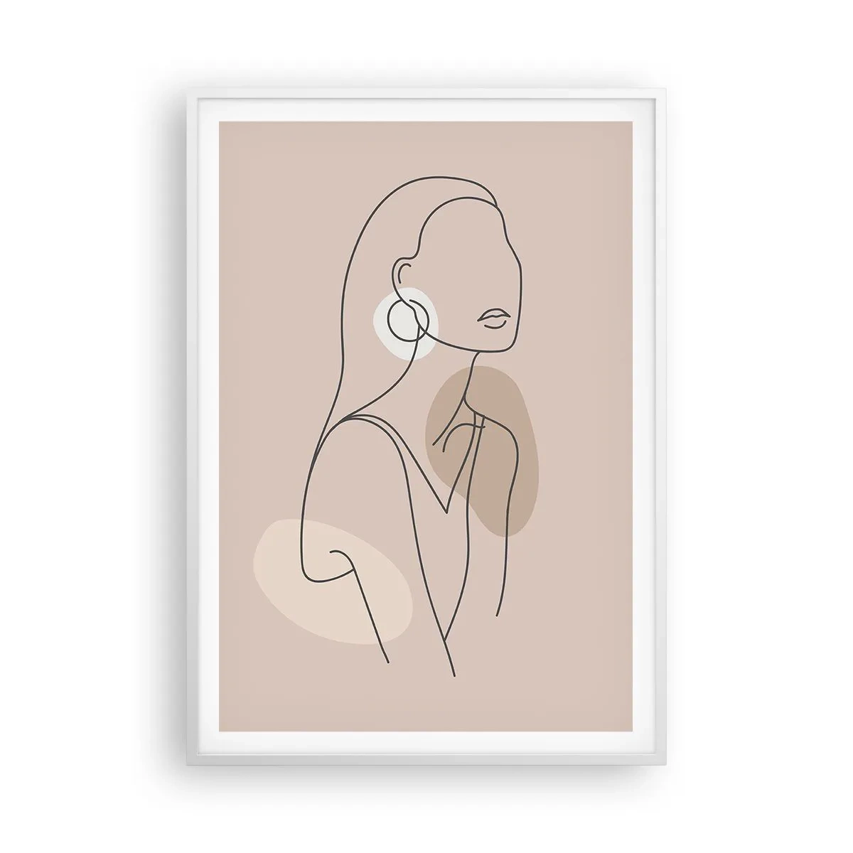 Poster în ramă albă - Icoana fecioarei - 70x100 cm