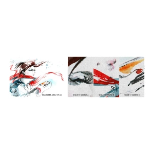 Mostră tapet Premium Sand - Ceva cântă în mine - Femeie, Telefon, Modă - 100x30 cm