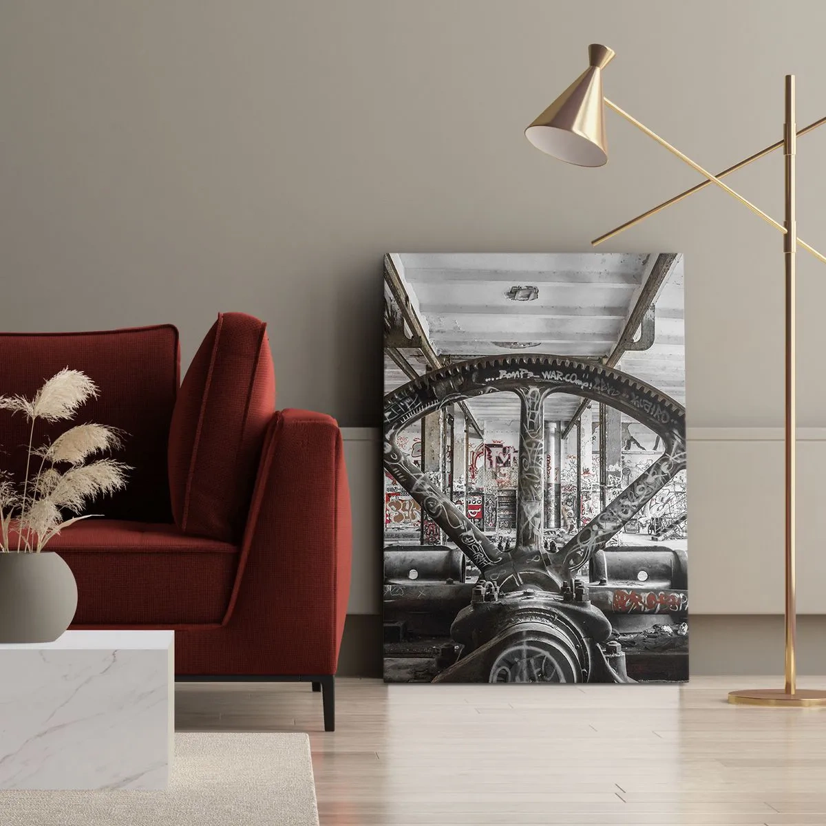 Tablou pe pânză - Viața secretă a unei fabrici - 70x100 cm