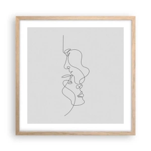 Poster în ramă de stejar deschis - Dorință vorace - 50x50 cm