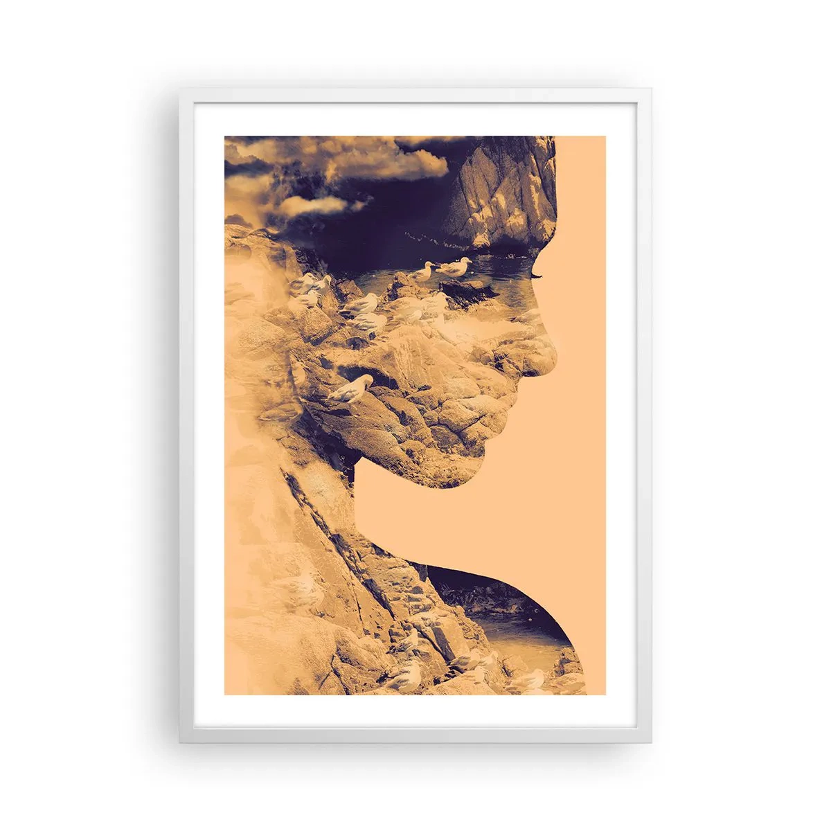 Poster în ramă albă - Frumoasă prin natura - 50x70 cm