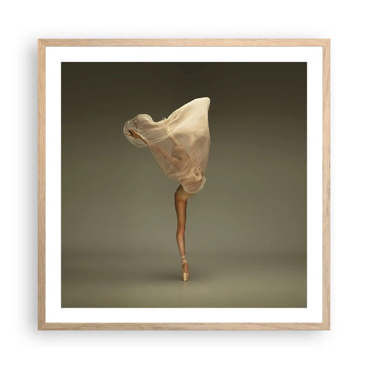 Poster în ramă de stejar deschis - Pe cale să zboare - 60x60 cm