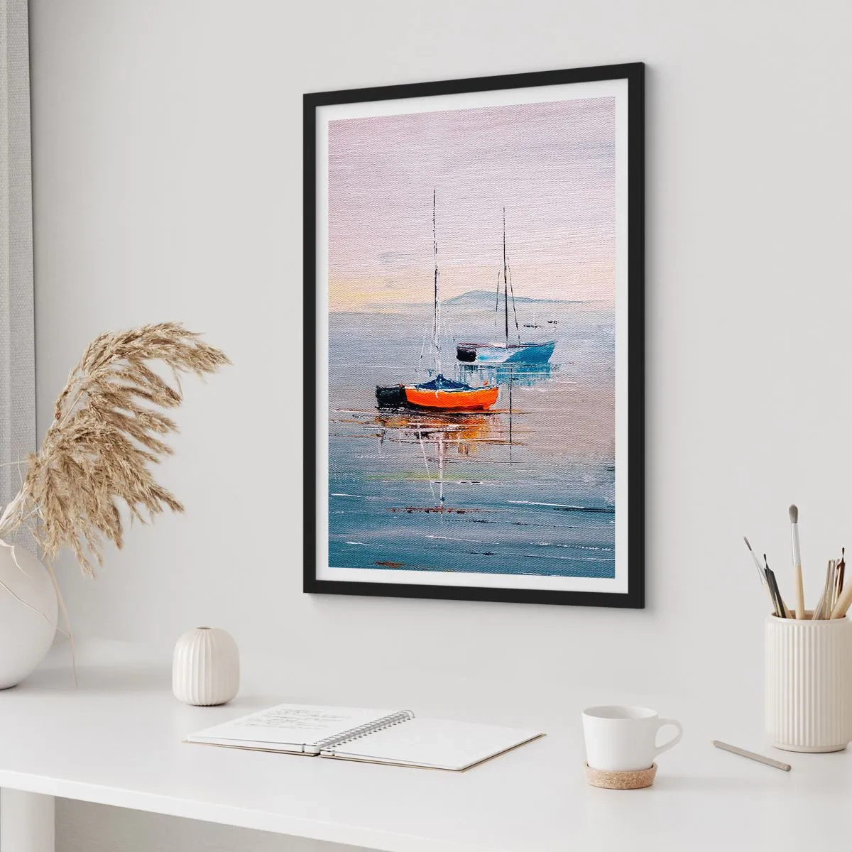 Poster în ramă neagră - O odihnă binemeritată - 40x50 cm