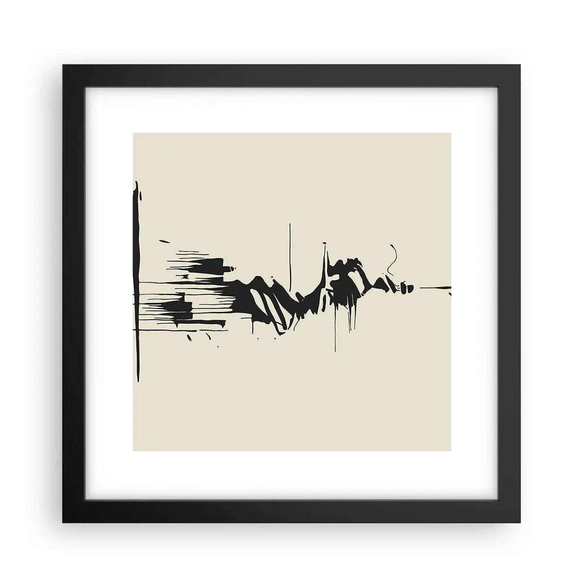 Poster în ramă neagră - Abstracție pripită - 30x30 cm