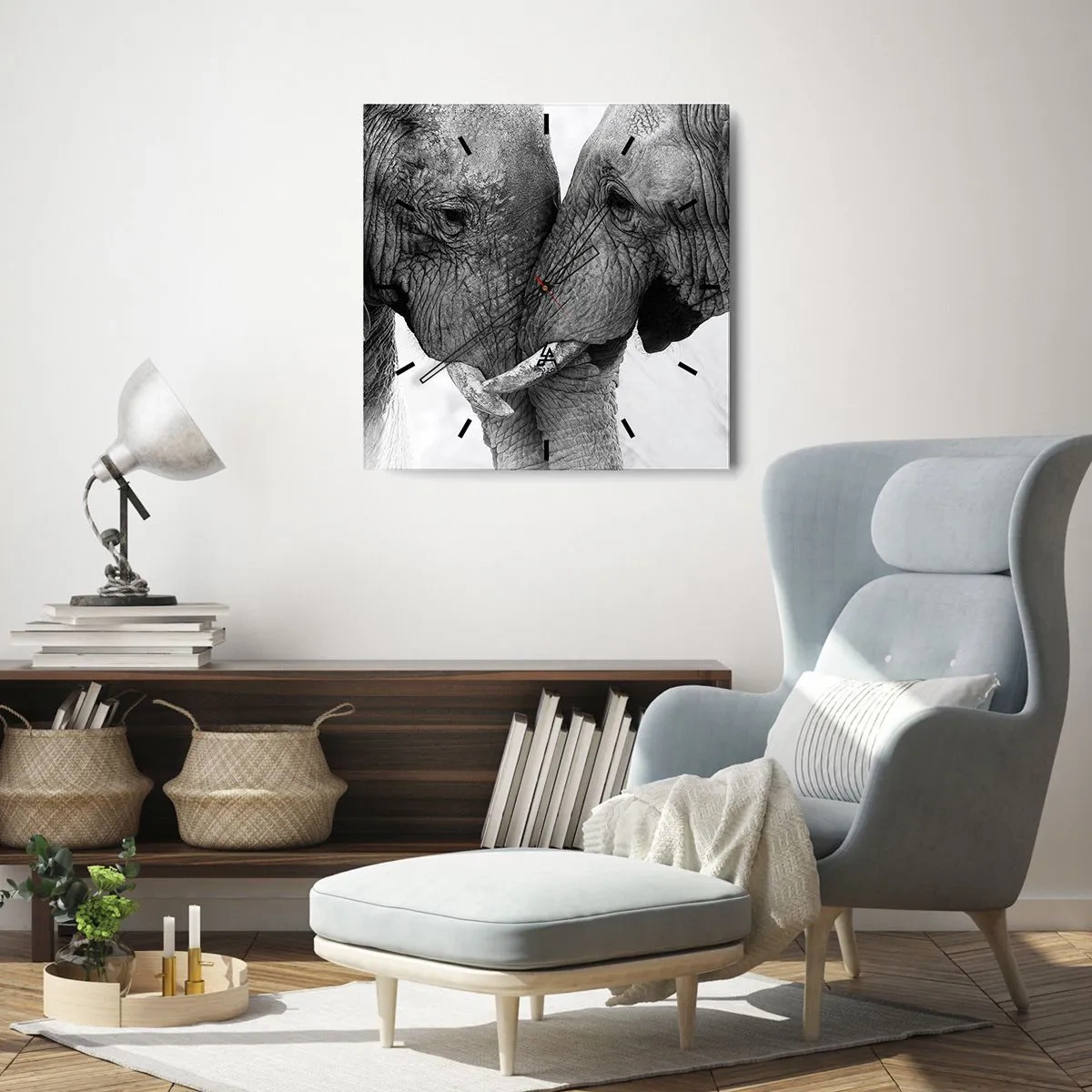 Ceas de perete - Ceas pe sticlă - Mărturisire din inimă - 40x40 cm