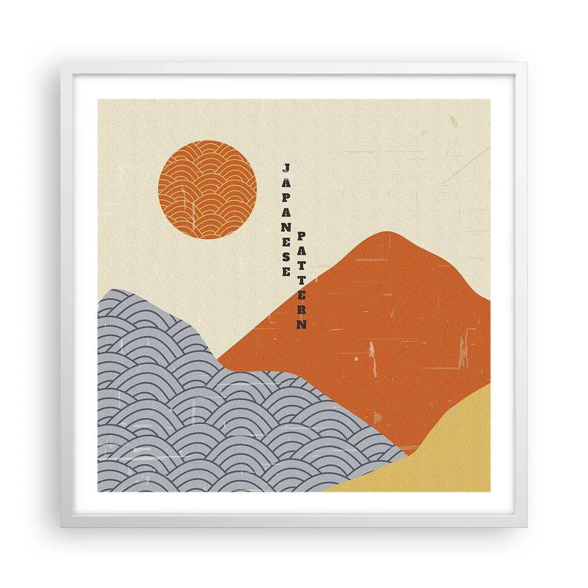 Poster în ramă albă - În stil japonez - 60x60 cm