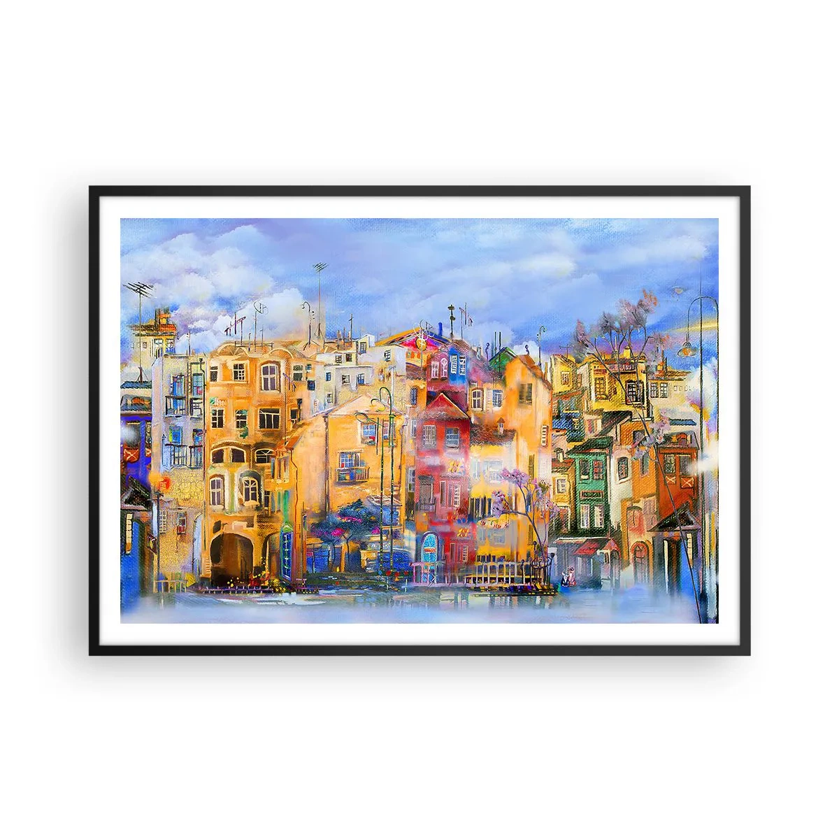 Poster în ramă neagră - Suntem împreună - 100x70 cm