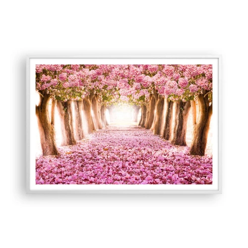 Poster în ramă albă - Drumul spre paradis - 100x70 cm