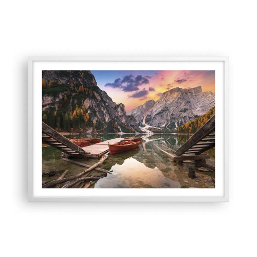 Poster în ramă albă - Promisiunea zilei - 70x50 cm