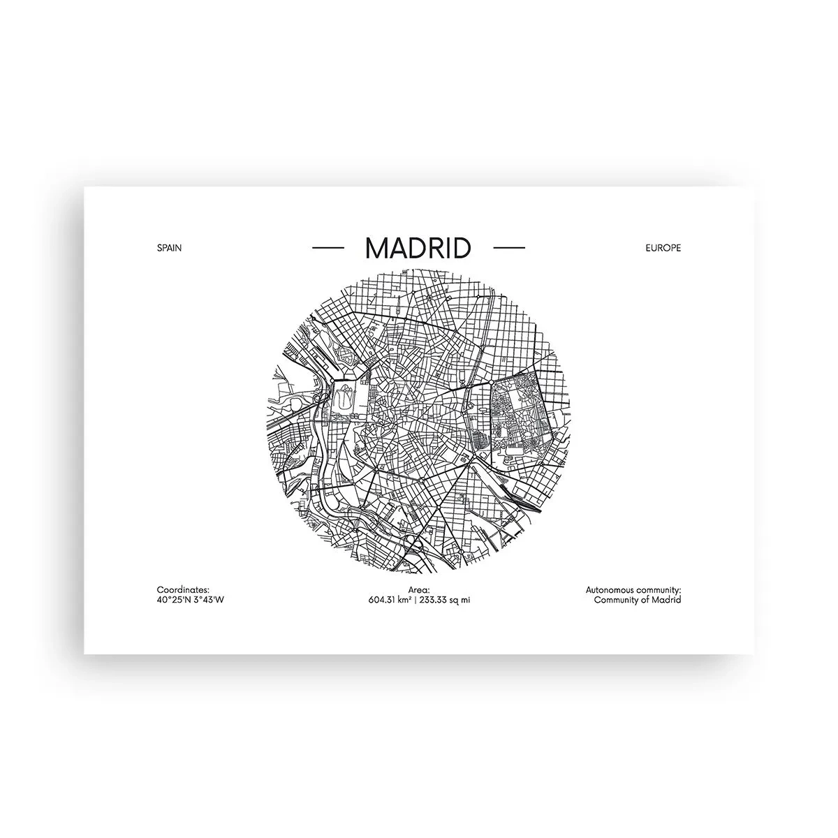 Poster - Anatomia Madridului - 100x70 cm