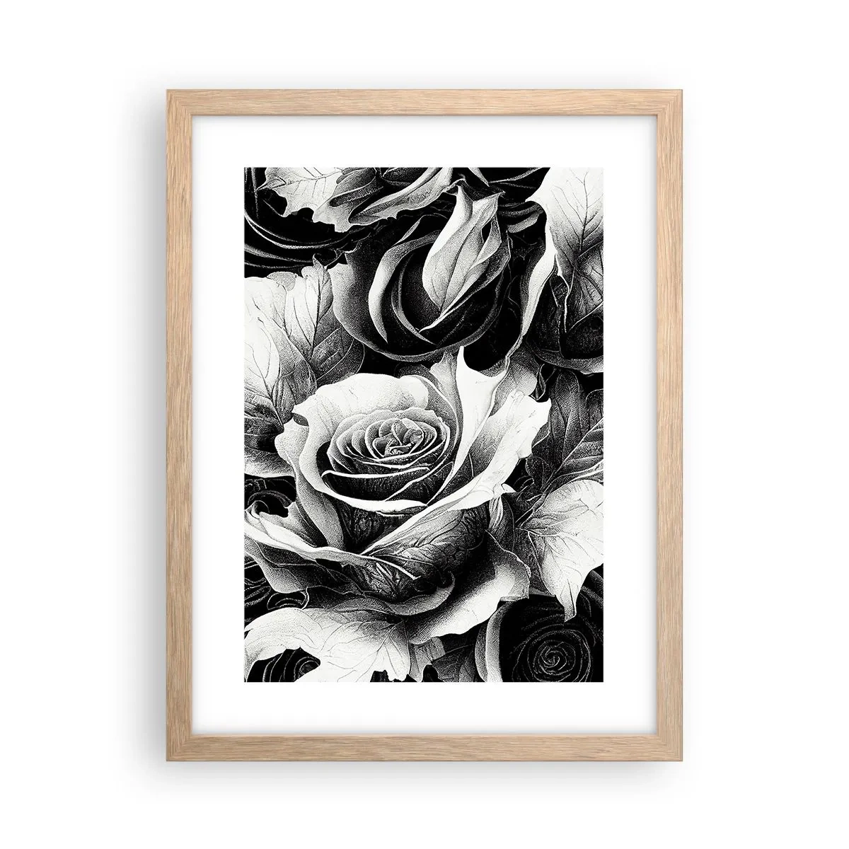 Poster în ramă de stejar deschis - Mereu regina - 30x40 cm