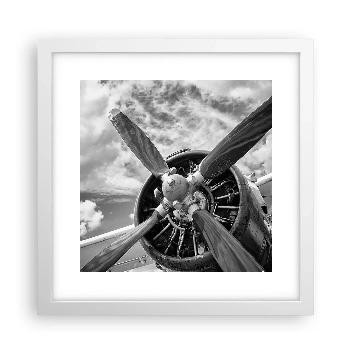 Poster în ramă albă - Cuceritorul cerului - 30x30 cm