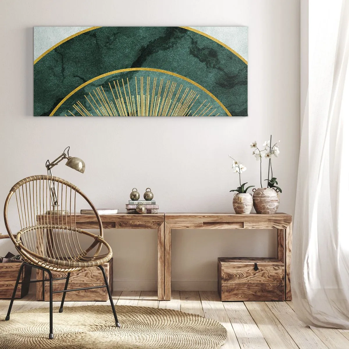 Tablou pe pânză - Un alt sistem solar - 100x40 cm