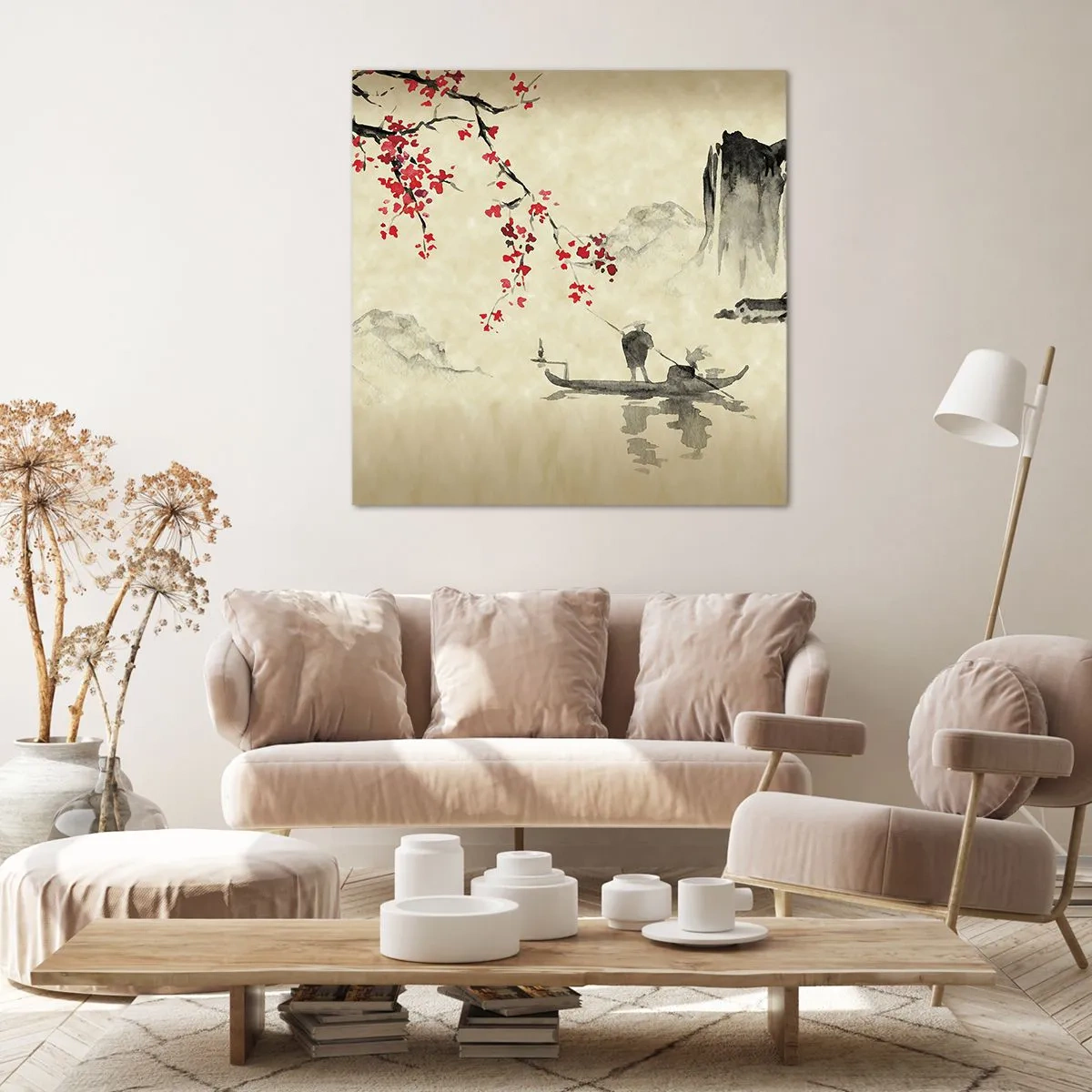 Tablou pe pânză - În țara florilor de cireș - 70x70 cm