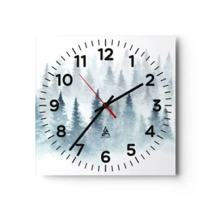 Ceas de perete - Ceas pe sticlă - Înfășurate în ceață - 40x40 cm