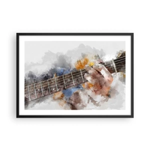 Poster în ramă neagră - Poezie între corzi - 70x50 cm