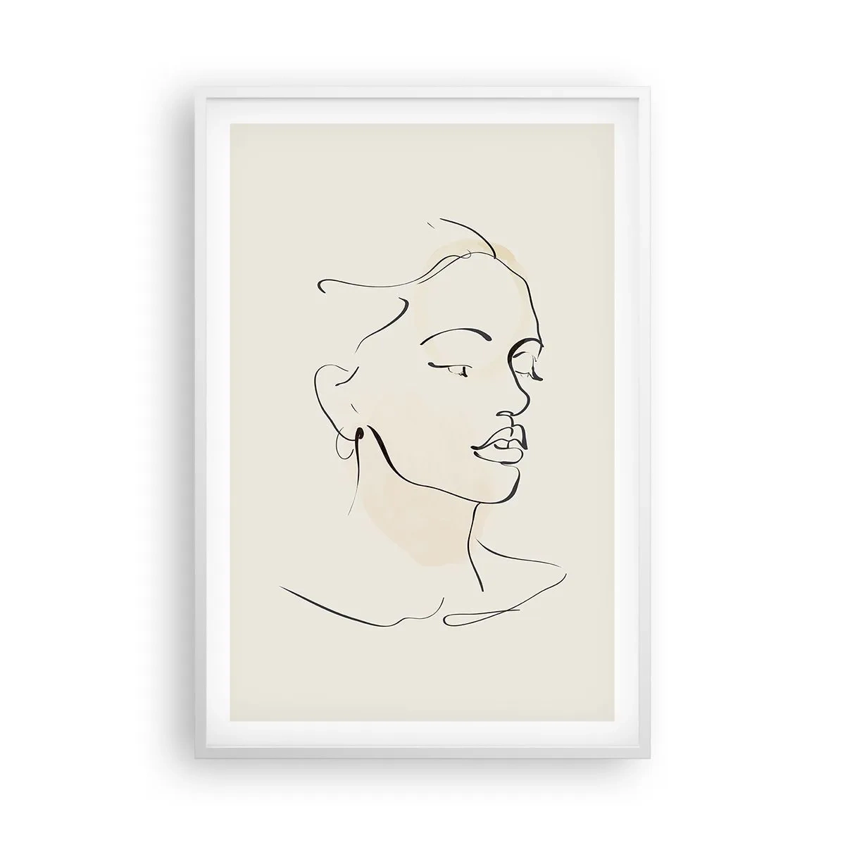 Poster în ramă albă - Cu o linie sigură - 61x91 cm