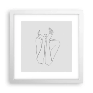 Poster în ramă albă - La ce visează fetele - 30x30 cm