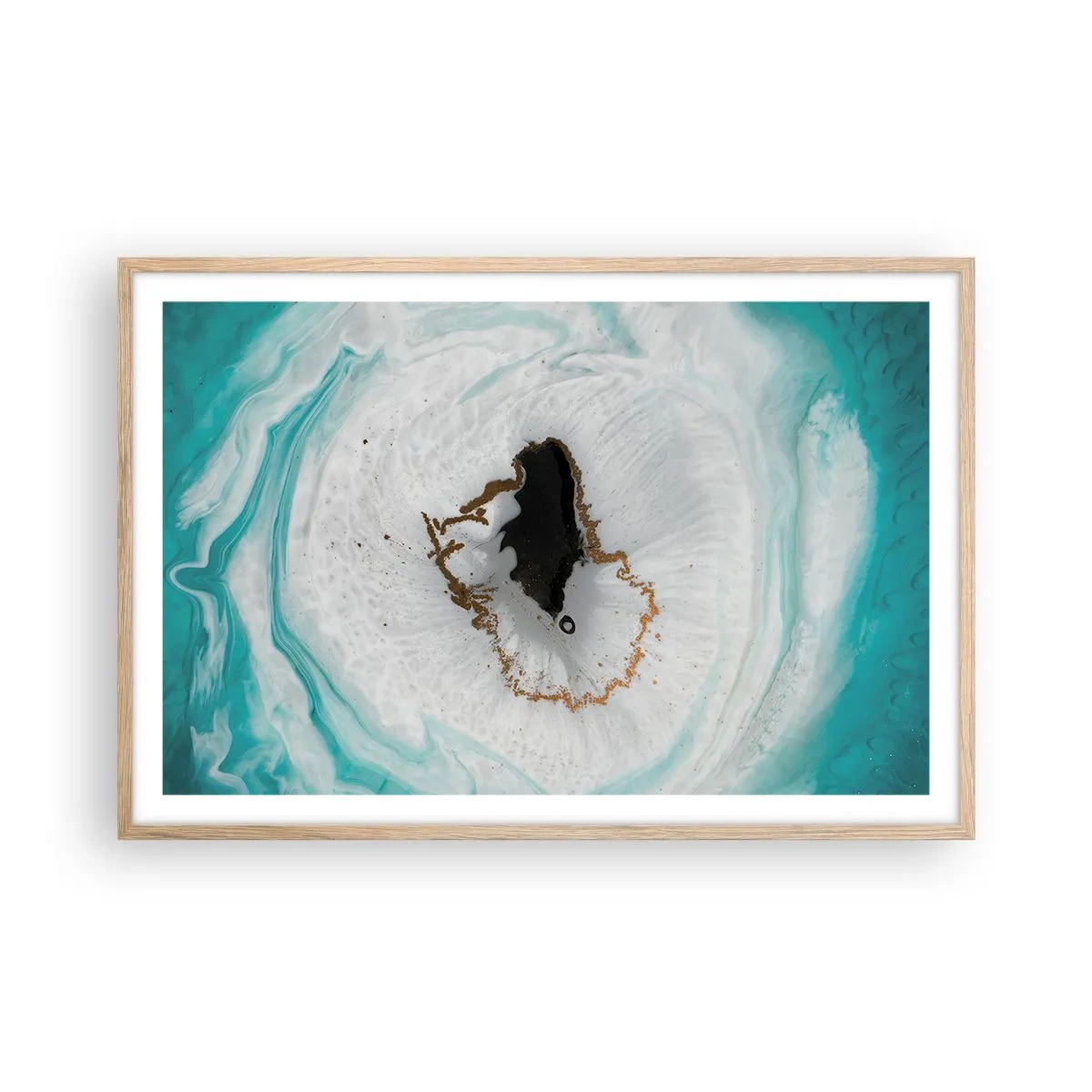 Poster în ramă de stejar deschis - Pătrunde înăuntru - 91x61 cm