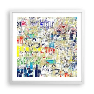 Poster în ramă albă - Pur și simplu plăcut pentru ochi - 50x50 cm