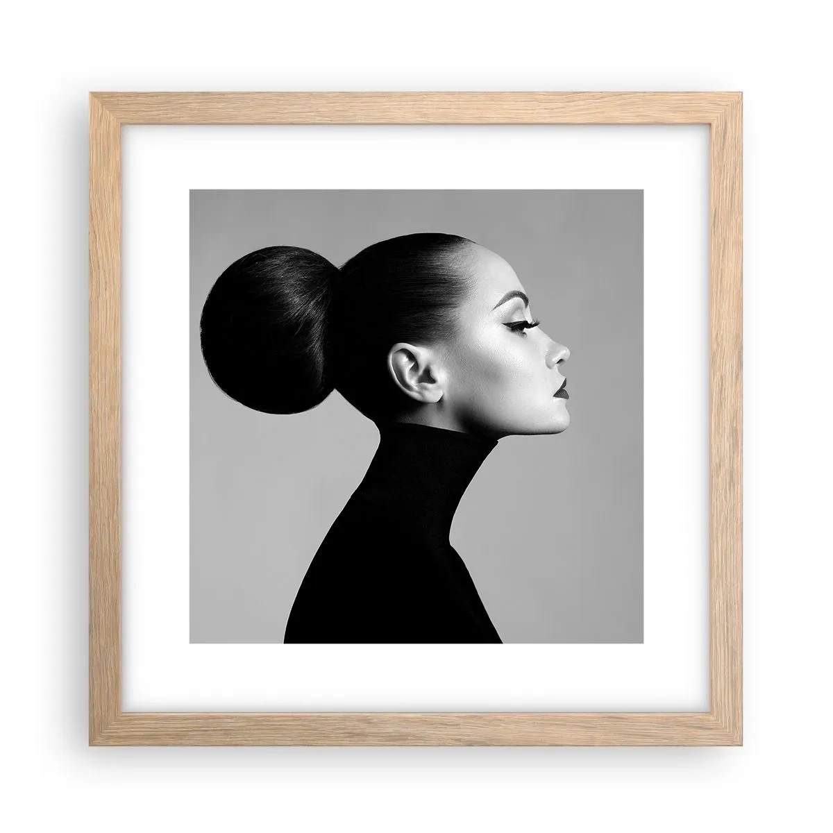 Poster în ramă de stejar deschis - Nefertiti contemporană - 30x30 cm