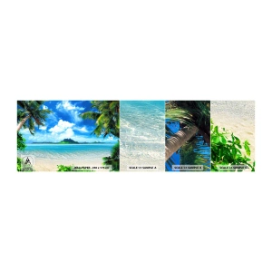 Mostră de Tapet Standard Eco - Azur de la tropice - Peisaj, Ocean, plajă - 100x30 cm