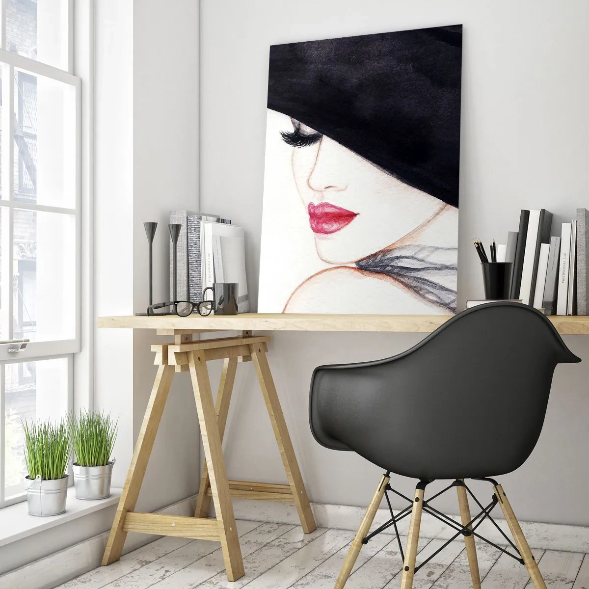 Tablou pe sticlă - Eleganță și senzualitate - 50x70 cm
