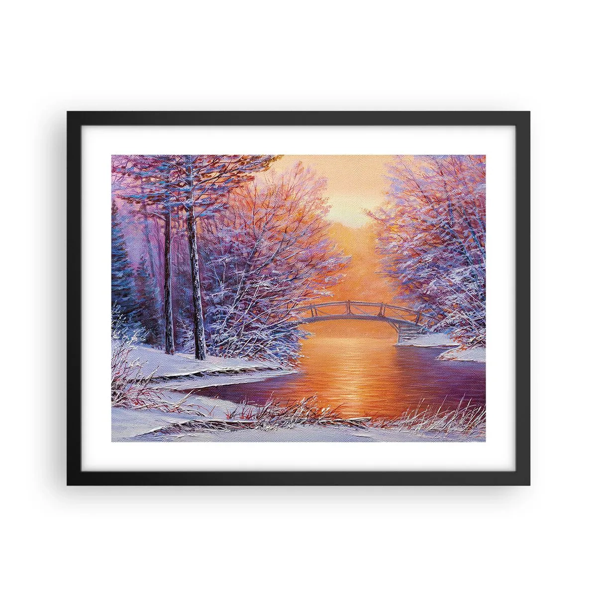 Poster în ramă neagră - Hai să ne întâlnim aici - 50x40 cm