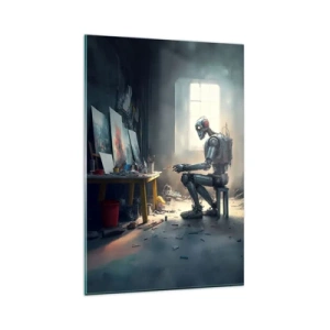 Tablou pe sticlă - Actul de creație - 80x120 cm