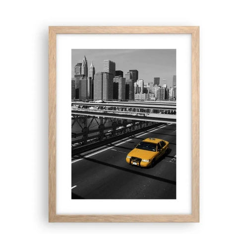 Poster în ramă de stejar deschis - Culorile marelui oraș - 30x40 cm