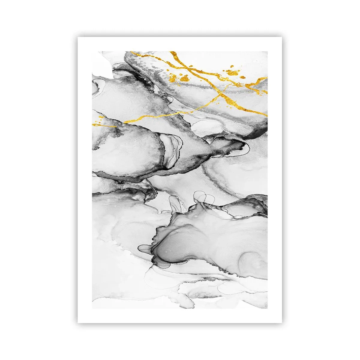Poster - Compoziție cu motiv auriu - 50x70 cm