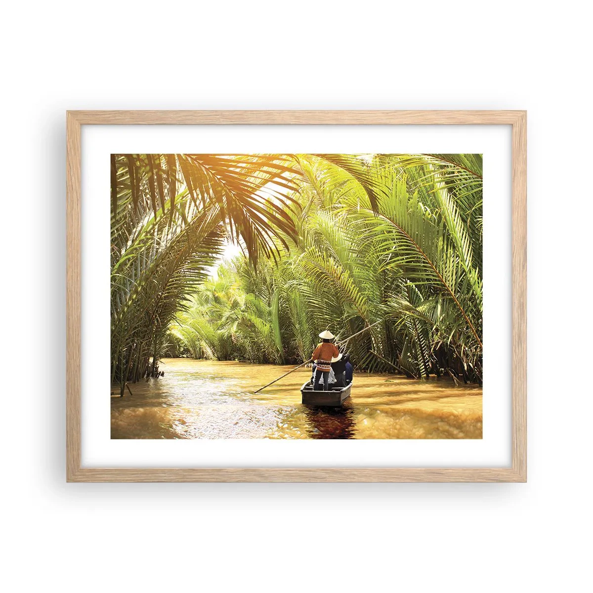 Poster în ramă de stejar deschis - Prin cheile din palmieri - 50x40 cm