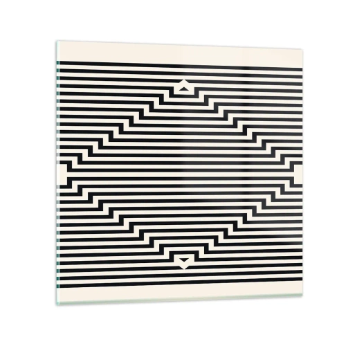 Tablou pe sticlă - Iluzie geometrică - 40x40 cm