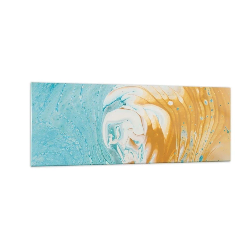 Tablou pe sticlă - Vârtej de pastel - 140x50 cm