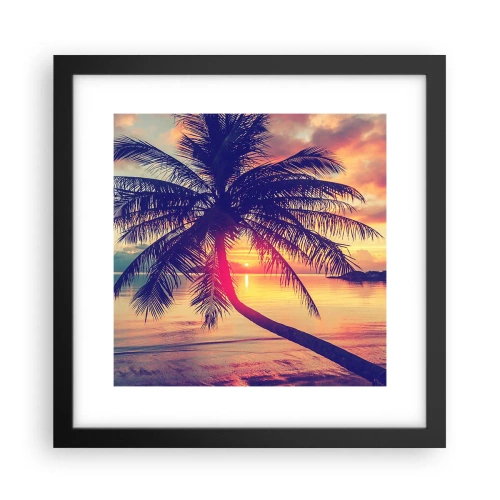 Poster în ramă neagră - O seară sub palmieri - 30x30 cm