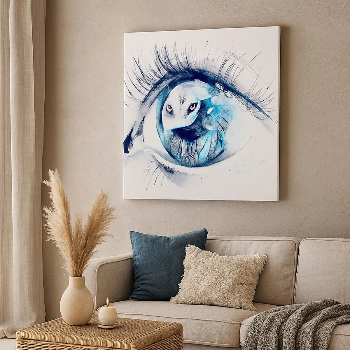 Tablou pe pânză - Ochi în ochi cu sălbăticia - 30x30 cm