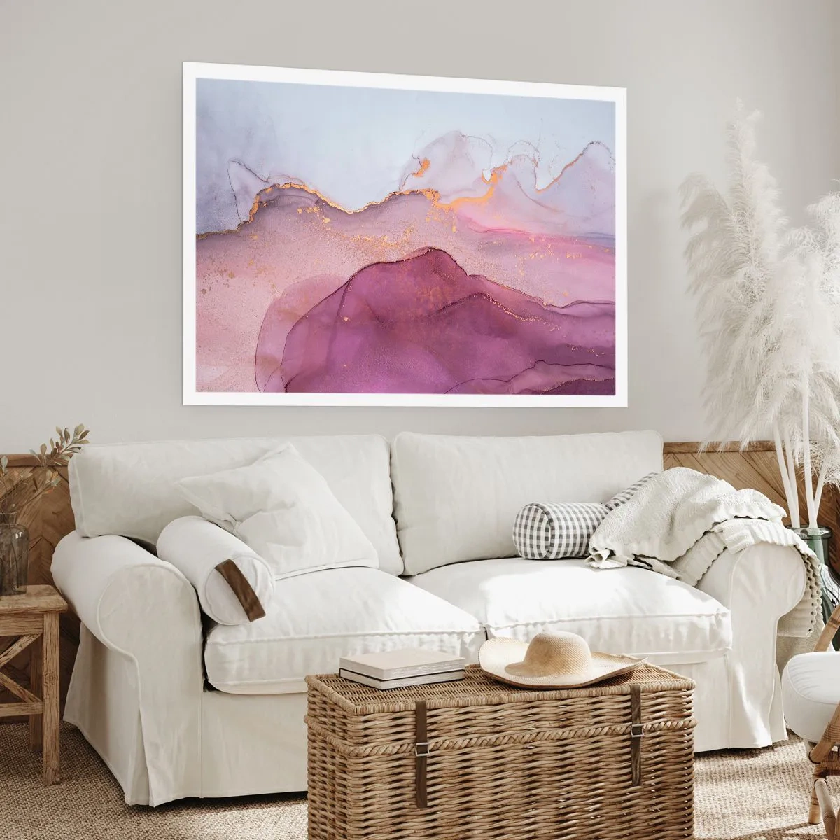Poster - Valuri de liliac și violet - 50x40 cm