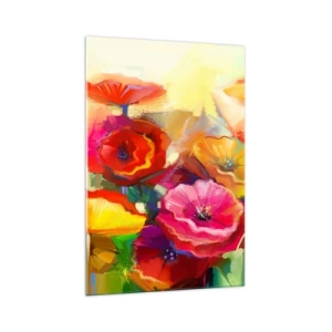 Tablou pe sticlă - Nu numai roșu - 70x100 cm