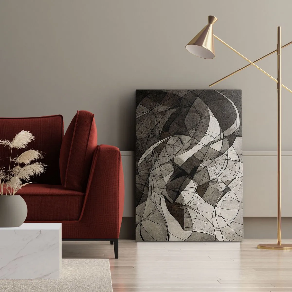 Tablou pe pânză - Circulația culorilor pământului - 70x100 cm