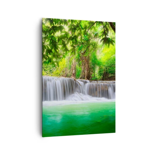 Tablou pe pânză - Cascada verde - 70x100 cm