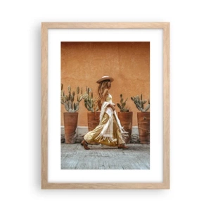 Poster în ramă de stejar deschis - În stilul hippie - 30x40 cm