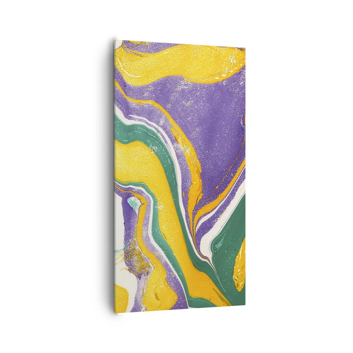 Tablou pe pânză - Valuri de culoare - 65x120 cm