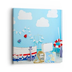 Tablou pe pânză - Dorința copilărească de aventură - 30x30 cm