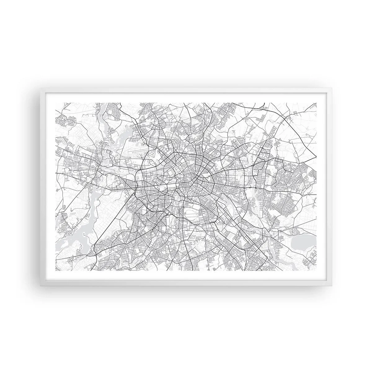 Poster în ramă albă - Floare de Berlin - 91x61 cm