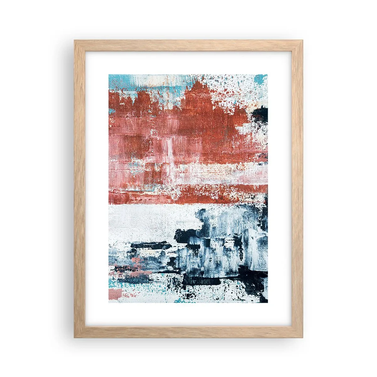Poster în ramă de stejar deschis - Jumi-juma abstract - 30x40 cm